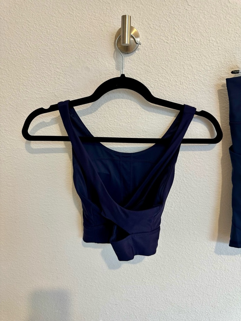 Fabletics Navy Blue Athletic Bike Shorts - Picture 3 of 5
